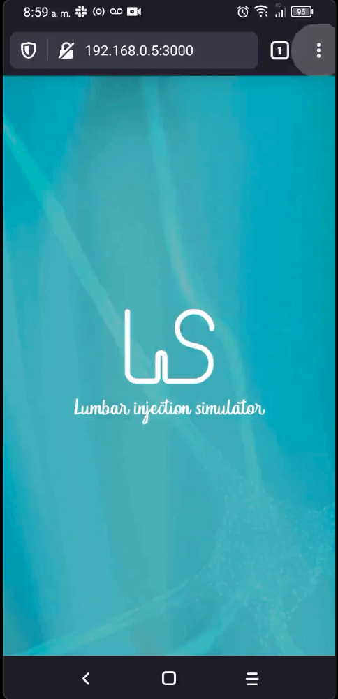 Lumbar Injection Simulator Interface 1
